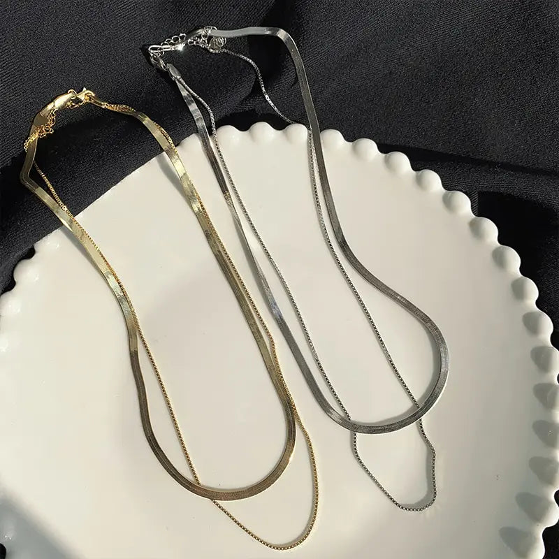 Double Layer Chain Necklace - Eve's High Fashion LLC