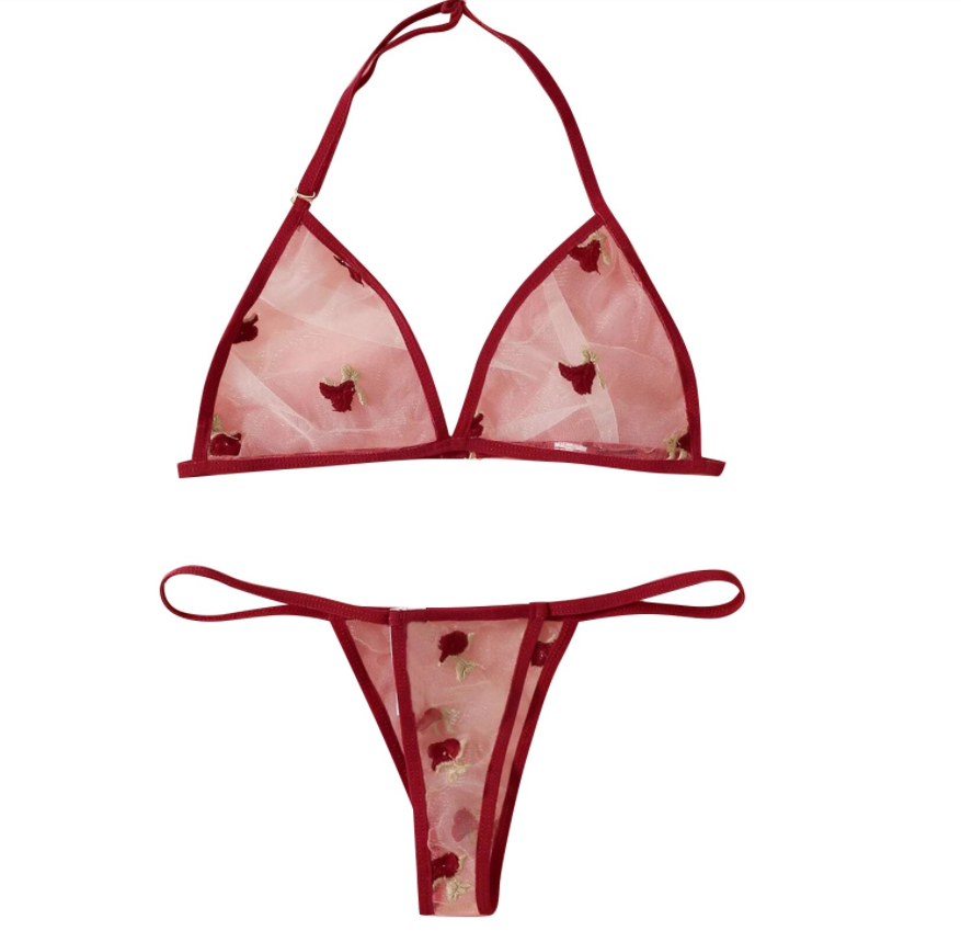 Sexy Bra and Thong Cherry Set - Eve's High Fashion LLC