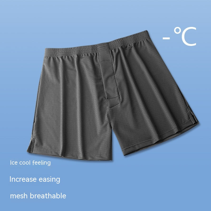 Men's Loose Ice Silk Mesh Breathable Boxer - Eve's High Fashion LLC