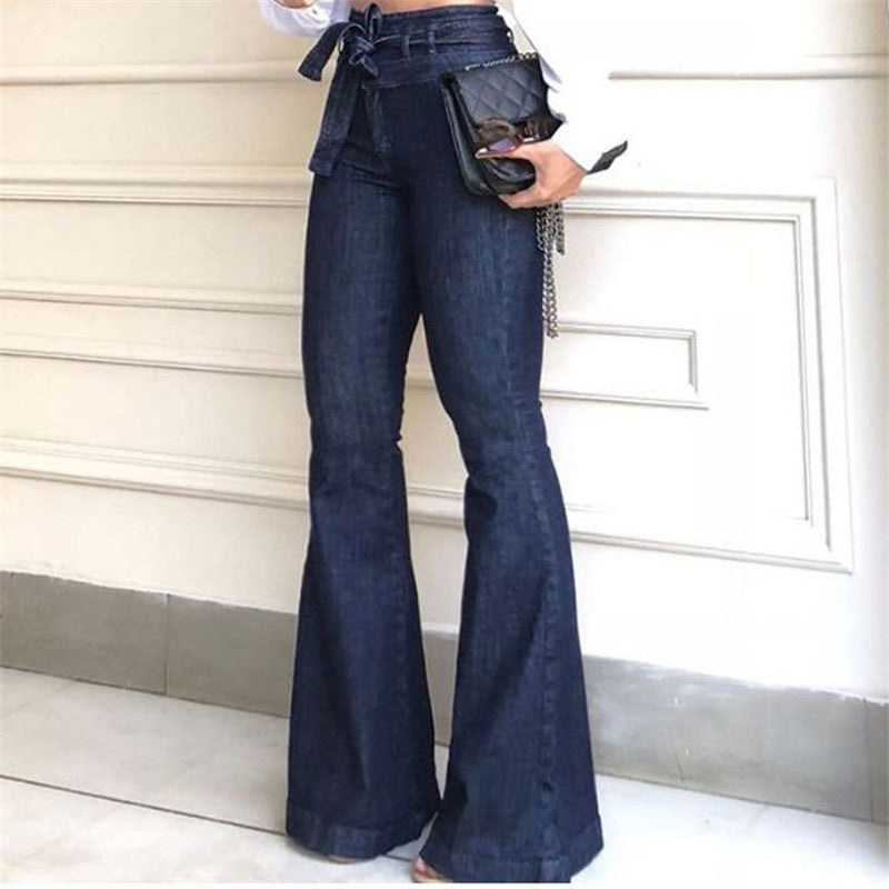 Micro Elastic Lace-Up Jeans - Eve's High Fashion LLC
