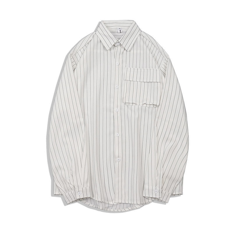 Men's Striped Long-Sleeved Shirt - Eve's High Fashion LLC