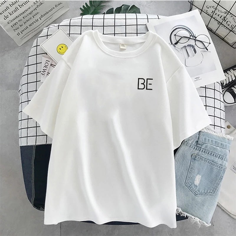Loose Korean Style Short-Sleeved T-Shirt - Eve's High Fashion LLC
