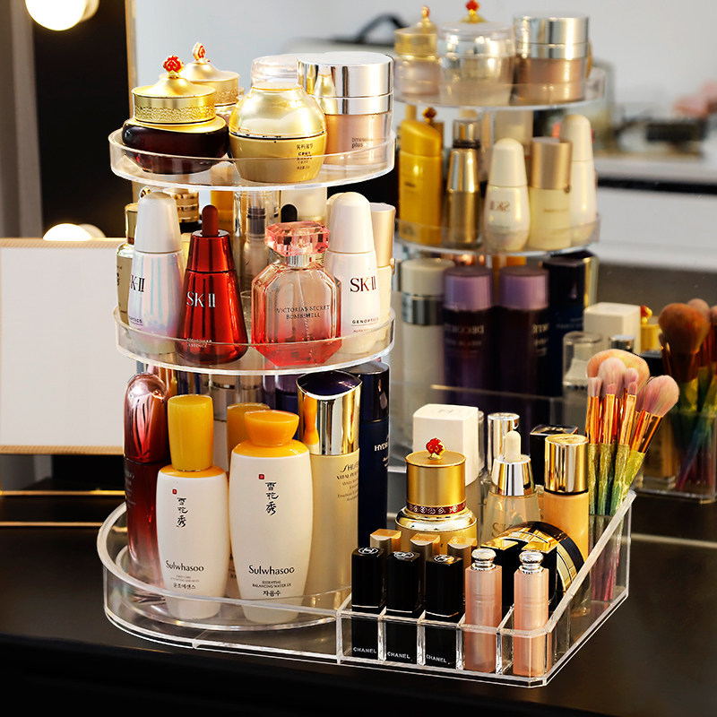 Clear Three-Layered Cosmetic Storage - Eve's High Fashion LLC
