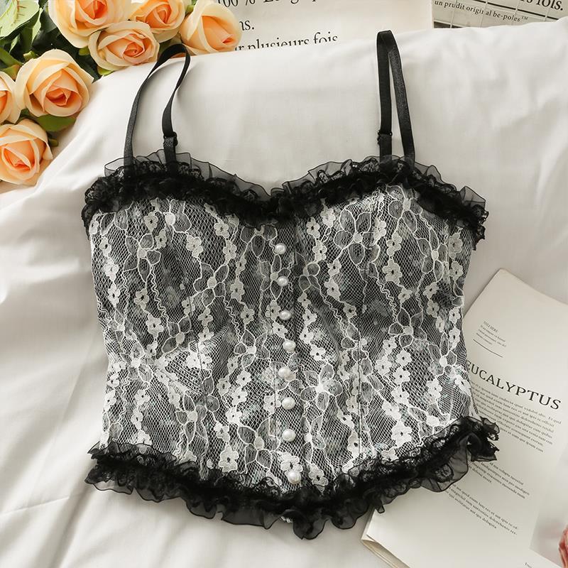 Embroidered Pearl French Breathable Tank Top - Eve's High Fashion LLC