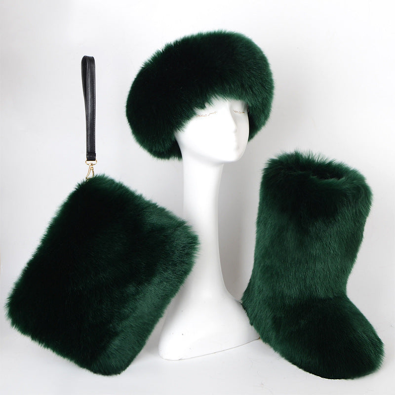 Imitation Fox Fur Women's Set - Eve's High Fashion LLC