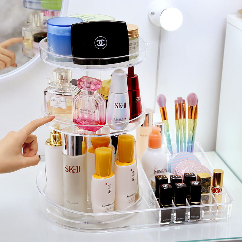 Clear Three-Layered Cosmetic Storage - Eve's High Fashion LLC