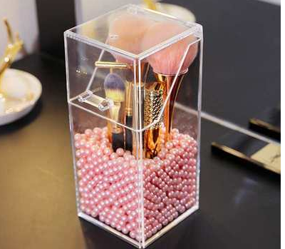 Transparent Acrylic Makeup Brush Storage Bucket - Eve's High Fashion LLC