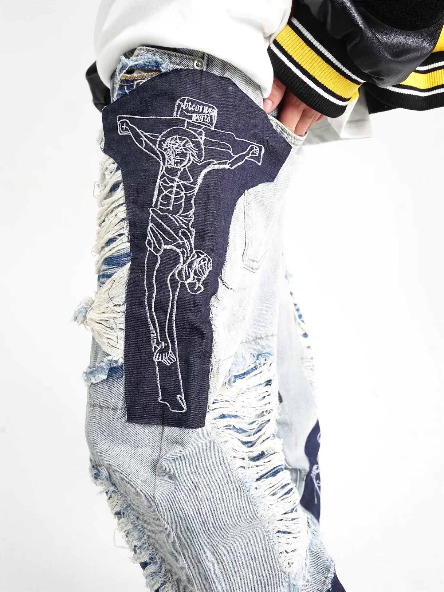 Men's Ripped Tassel Jeans - Eve's High Fashion LLC