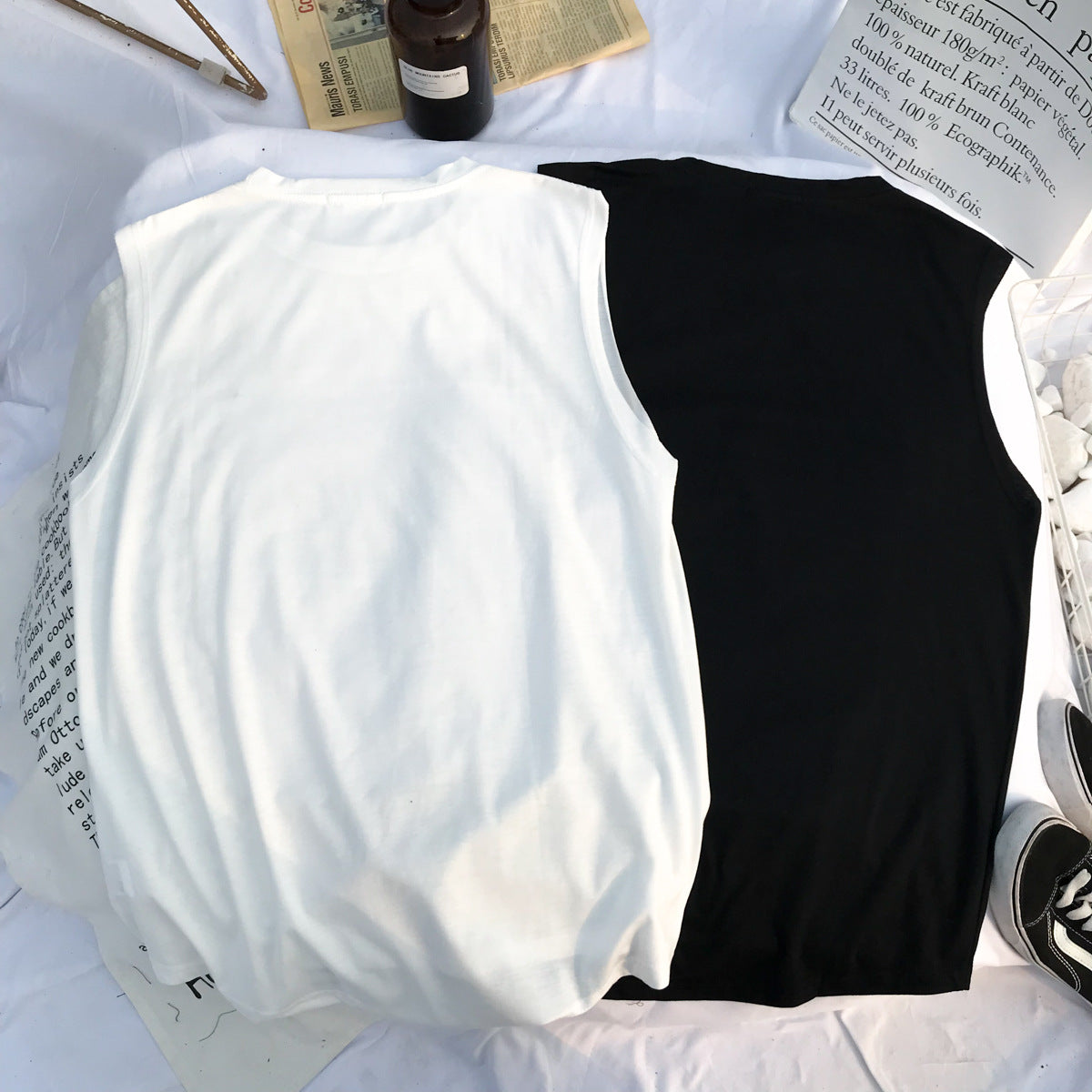 Loose Harajuku Style Sleeveless T-Shirt - Eve's High Fashion LLC