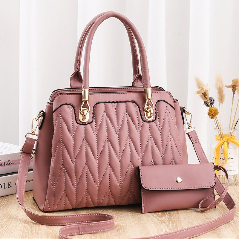Diamond Pattern Fashionable Handbag - Eve's High Fashion LLC