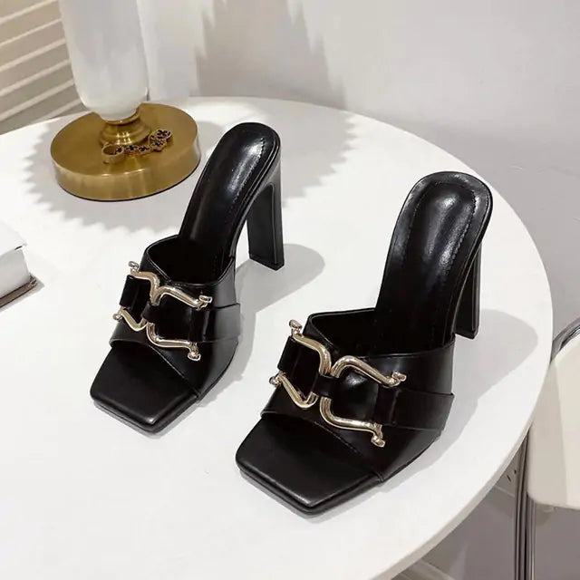 Metal Chain Designer Sandals - Eve's High Fashion LLC