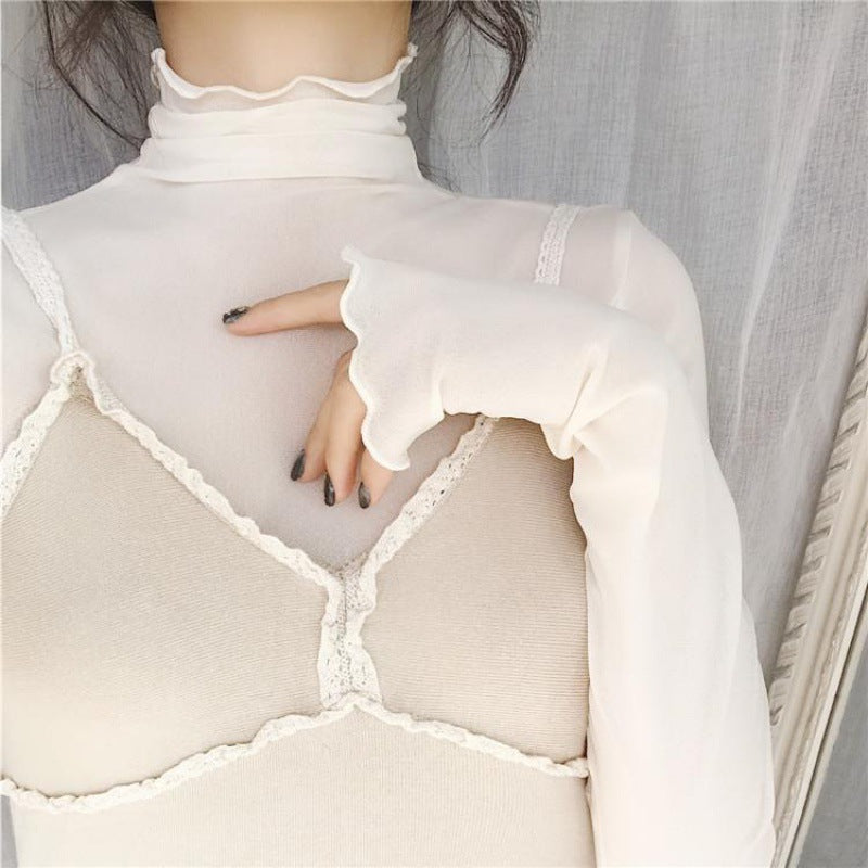 Middle Neck Slim Simple Yarn Top - Eve's High Fashion LLC