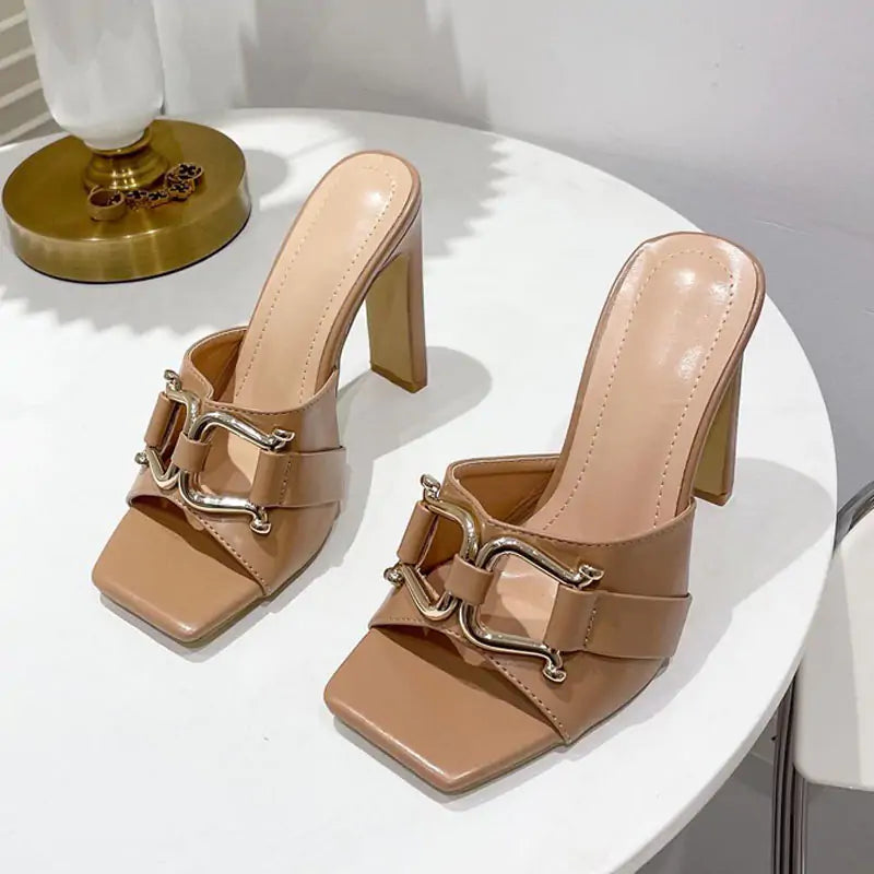 Metal Chain Designer Sandals - Eve's High Fashion LLC