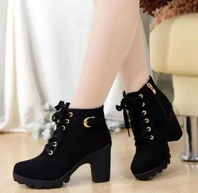 Autumn Winter Thick Heeled Boots - Eve's High Fashion LLC