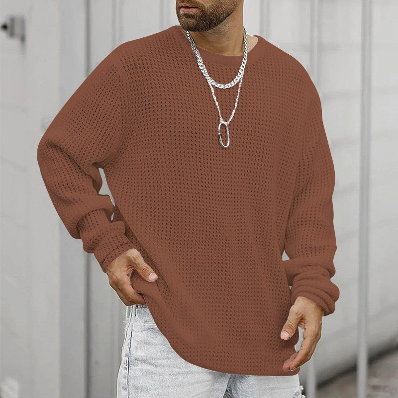 Long-Sleeved Crew Neck Casual Men's Shirt - Eve's High Fashion LLC