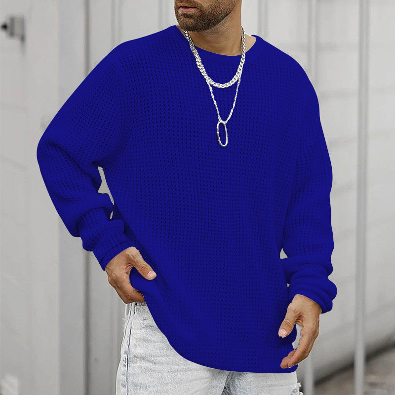 Long-Sleeved Crew Neck Casual Men's Shirt - Eve's High Fashion LLC