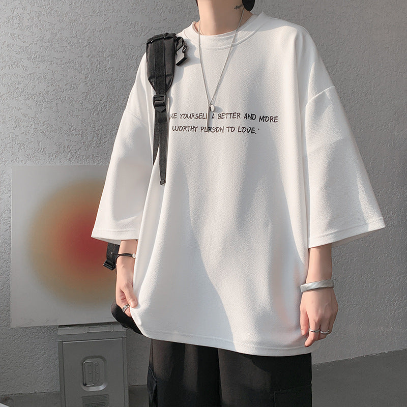 Men's Ice Silk Three-Quarter T-shirt - Eve's High Fashion LLC