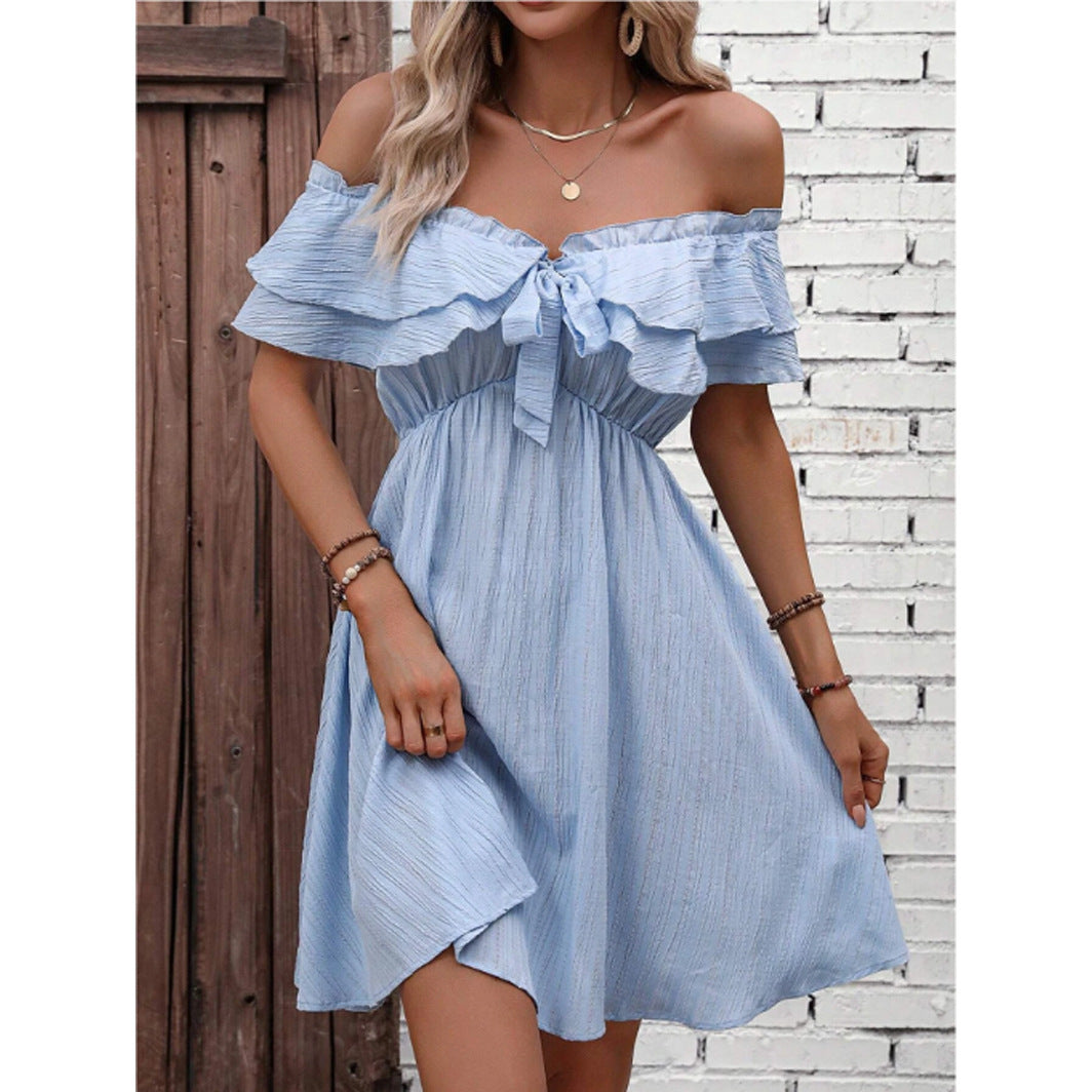 Off-The-Shoulder Knot Dress - Eve's High Fashion LLC