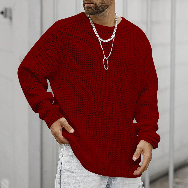 Long-Sleeved Crew Neck Casual Men's Shirt - Eve's High Fashion LLC