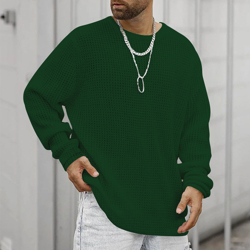 Long-Sleeved Crew Neck Casual Men's Shirt - Eve's High Fashion LLC