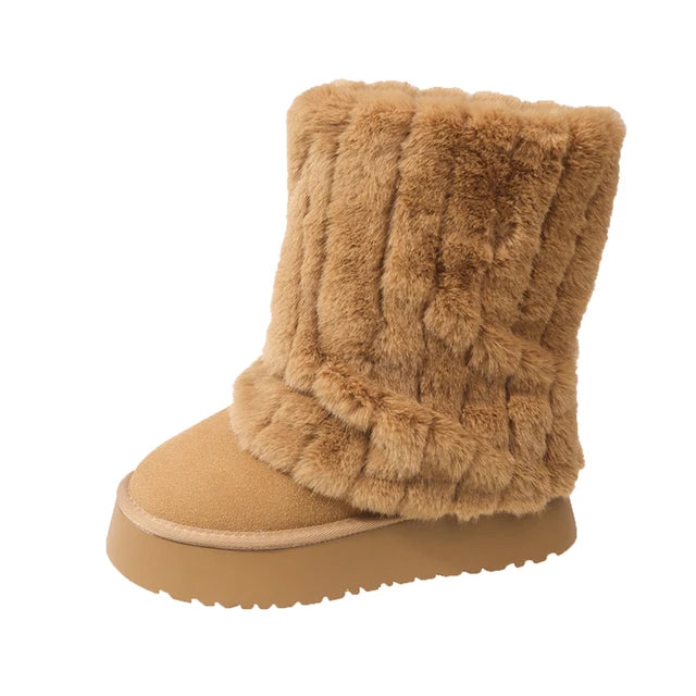 Thick Soled Snow Boots - Eve's High Fashion LLC