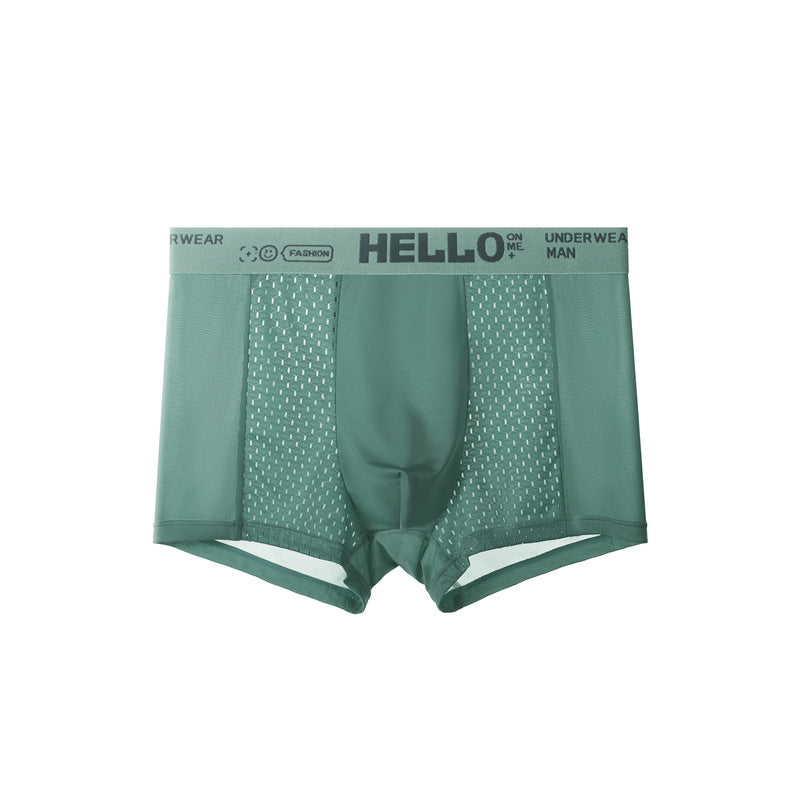 Men's Ice Silk Mesh Antibacterial Breathable Boxers - Eve's High Fashion LLC