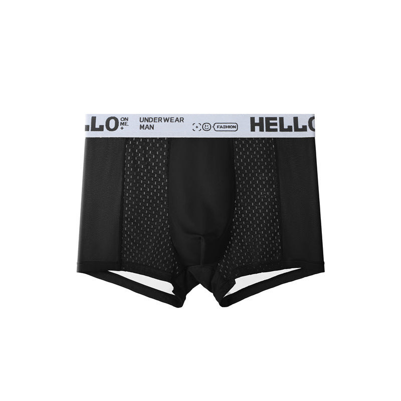 Men's Ice Silk Mesh Antibacterial Breathable Boxers - Eve's High Fashion LLC