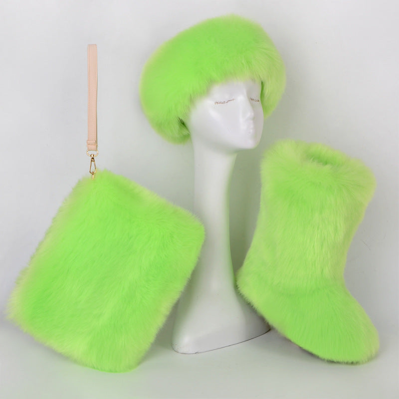 Imitation Fox Fur Women's Set - Eve's High Fashion LLC
