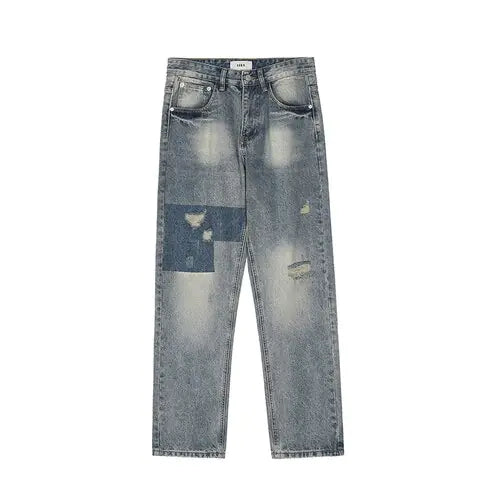 Men's Ripped Retro Loose Jeans - Eve's High Fashion LLC
