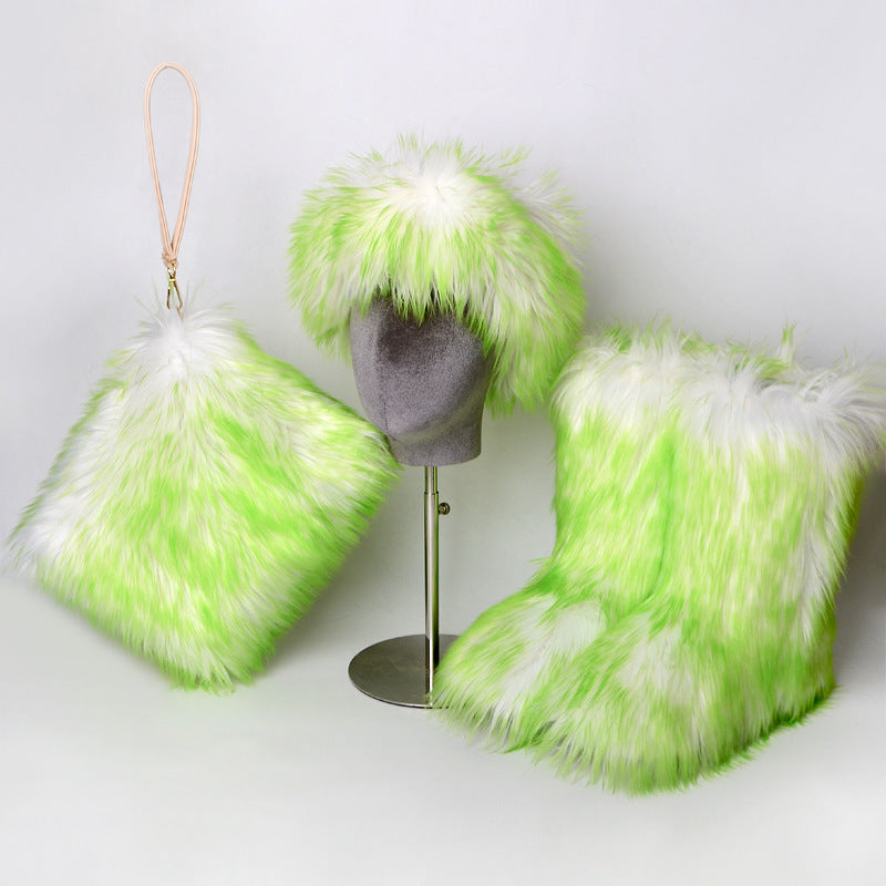 Imitation Fox Fur Women's Set - Eve's High Fashion LLC
