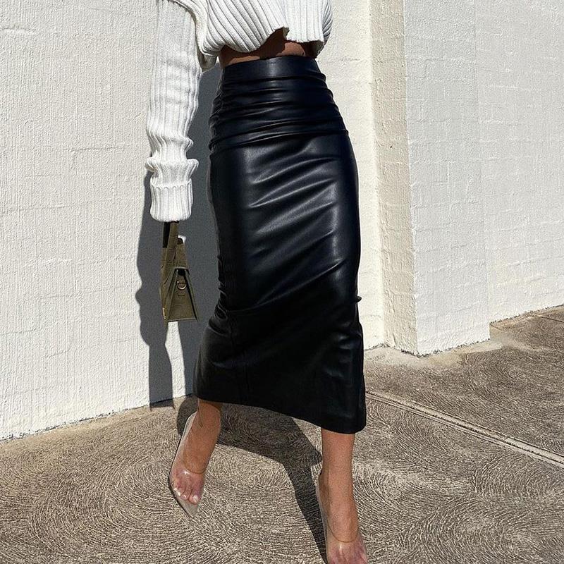 Women's Pu High Waist Skirt - Eve's High Fashion LLC