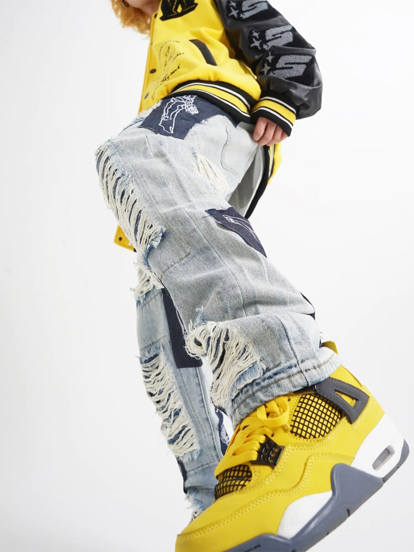 Men's Ripped Tassel Jeans - Eve's High Fashion LLC