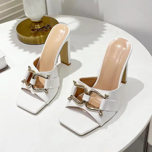 Metal Chain Designer Sandals - Eve's High Fashion LLC