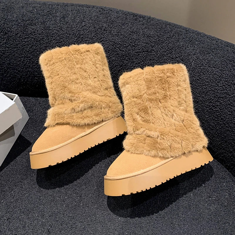Thick Soled Snow Boots - Eve's High Fashion LLC