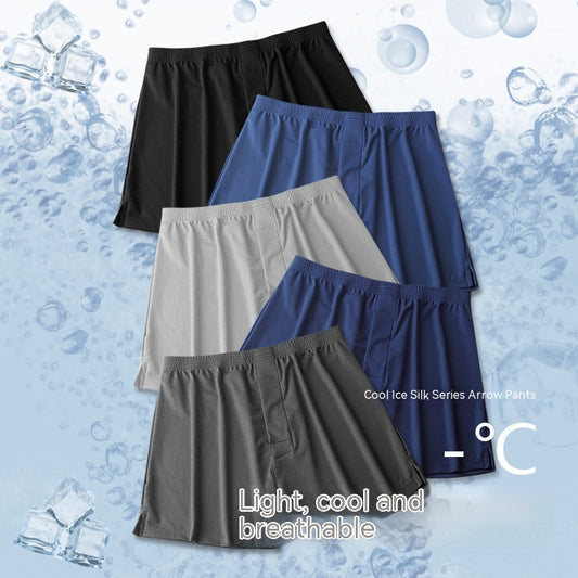 Men's Loose Ice Silk Mesh Breathable Boxer - Eve's High Fashion LLC