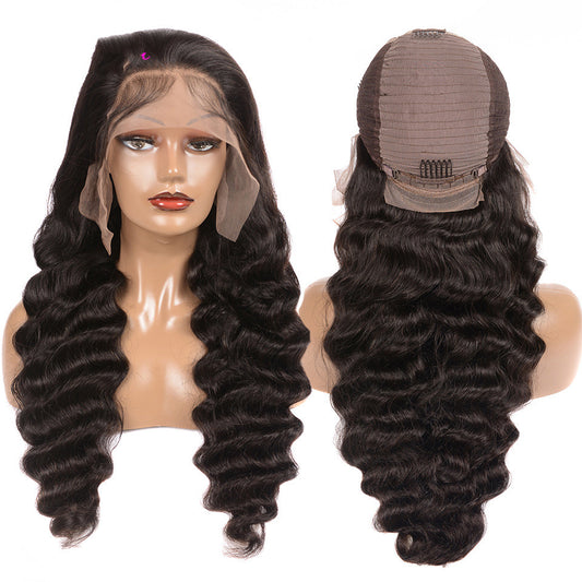 Loose Human Hair Lace Frontal Wig - Eve's High Fashion LLC
