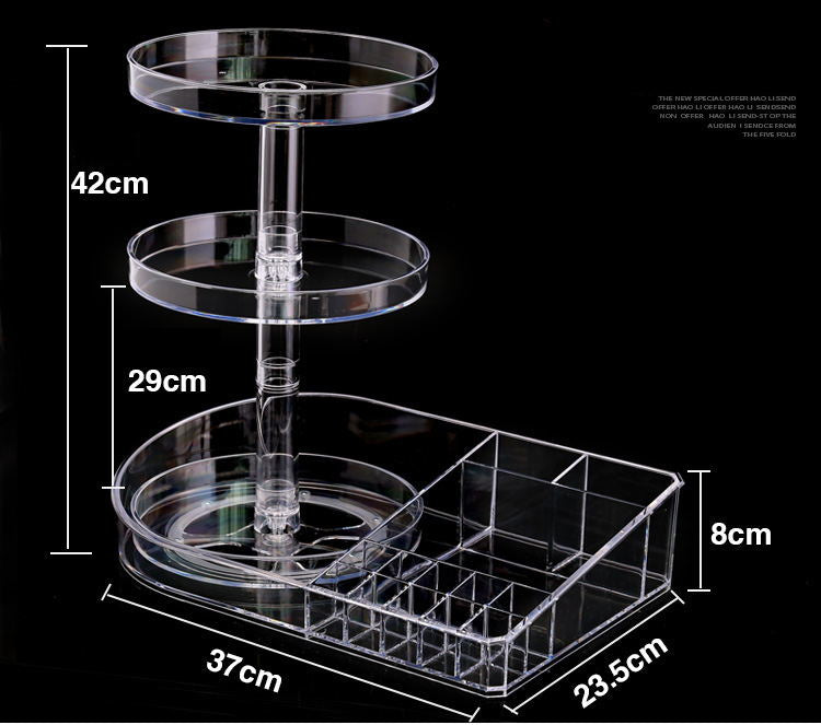Clear Three-Layered Cosmetic Storage - Eve's High Fashion LLC