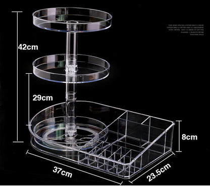 Clear Three-Layered Cosmetic Storage - Eve's High Fashion LLC