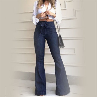 Micro Elastic Lace-Up Jeans - Eve's High Fashion LLC