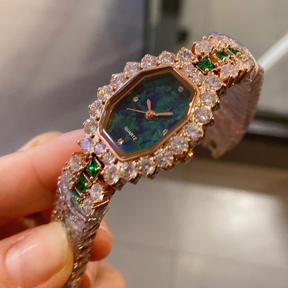 Wine Dial Barrel Type Green Watch - Eve's High Fashion LLC