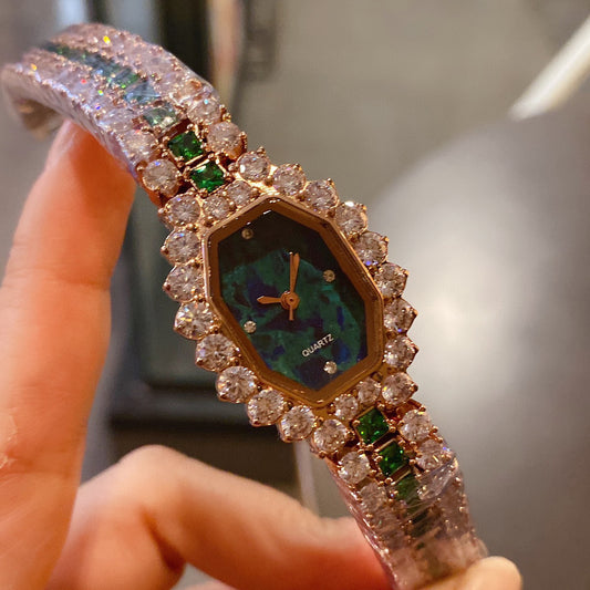 Wine Dial Barrel Type Green Watch - Eve's High Fashion LLC