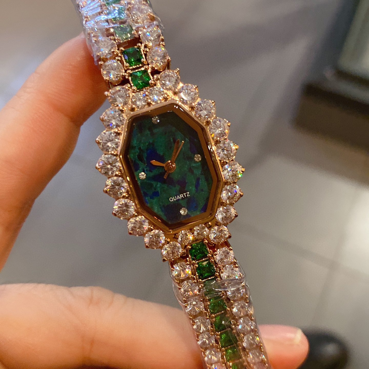Wine Dial Barrel Type Green Watch - Eve's High Fashion LLC