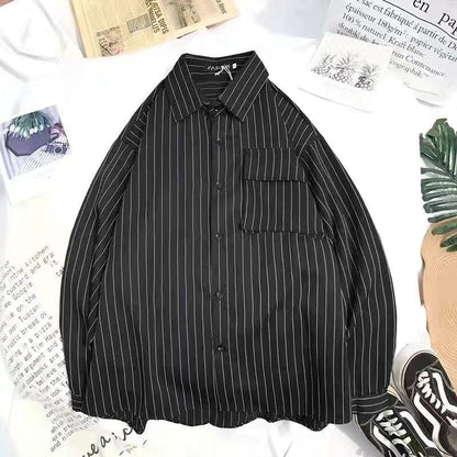 Men's Striped Long-Sleeved Shirt - Eve's High Fashion LLC