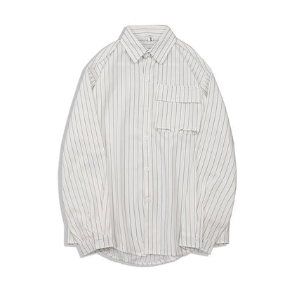 Men's Striped Long-Sleeved Shirt - Eve's High Fashion LLC