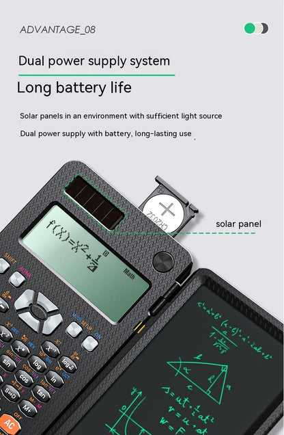 2 In 1 Foldable Scientific Calculators Handwriting Tablet Learning Function Calculator - Eve's High Fashion LLC
