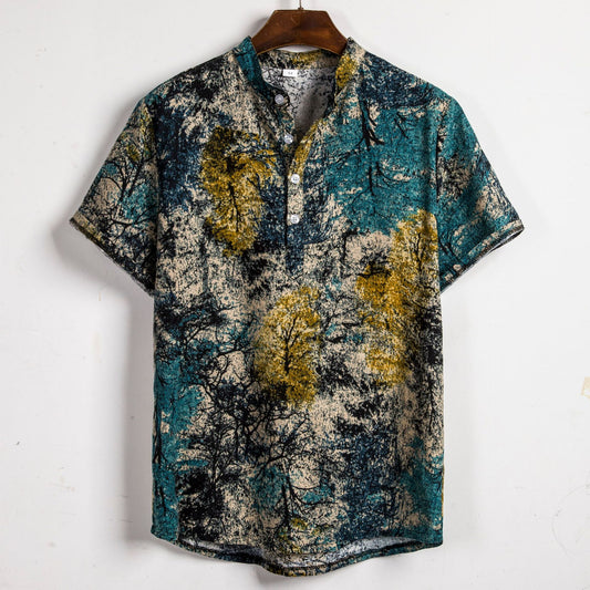 Men's Multicolor Short-Sleeved Shirt - Eve's High Fashion LLC