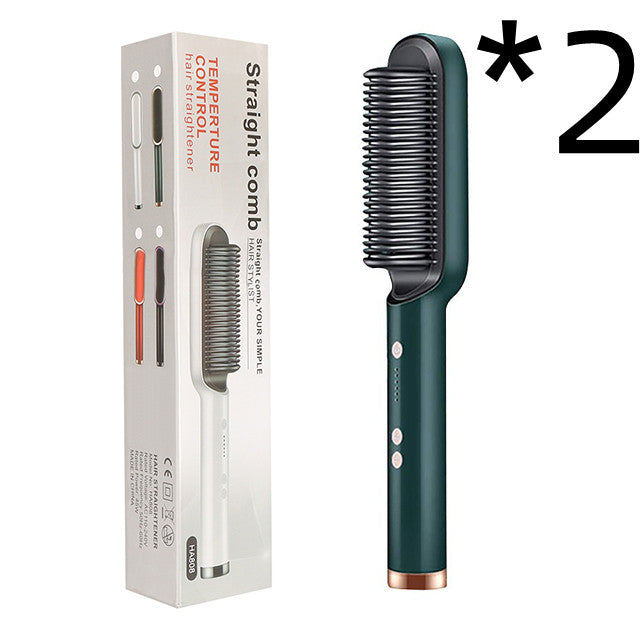 2 In 1 Electric Hair Brush/Straightener - Eve's High Fashion LLC