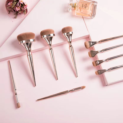 9Pcs  Gold Plating Makeup Brush Set - Eve's High Fashion LLC