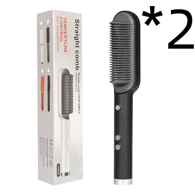 2 In 1 Electric Hair Brush/Straightener - Eve's High Fashion LLC