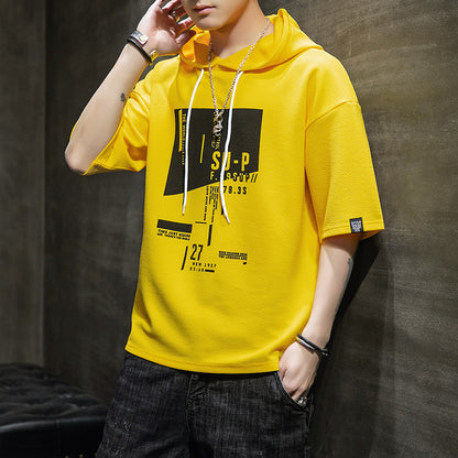 Casual Hooded Crew Neck Half-Sleeved Sweater - Eve's High Fashion LLC